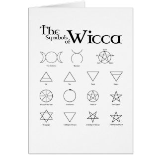 Wicca Symbols Card