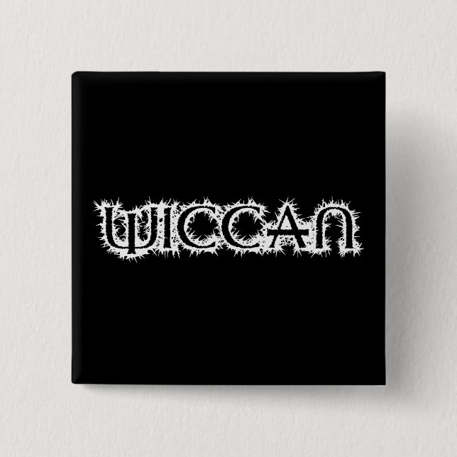 Wiccan 15 Cm Square Badge (Front)