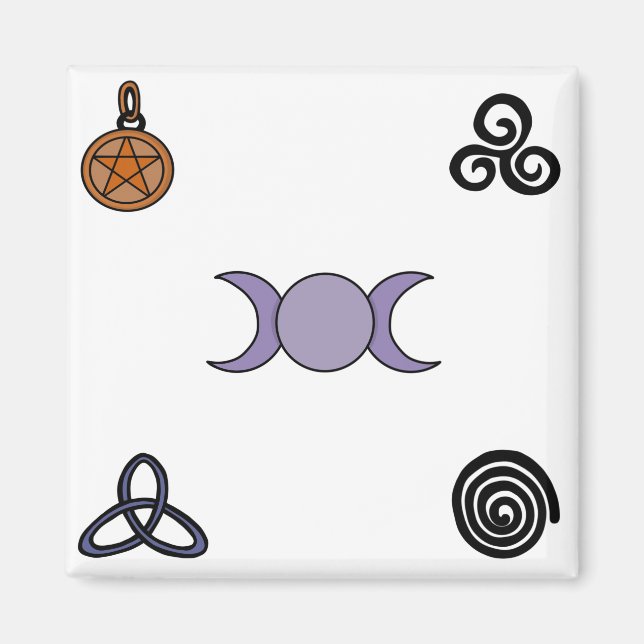 Wiccan and Pagan Symbols Magnet (Front)