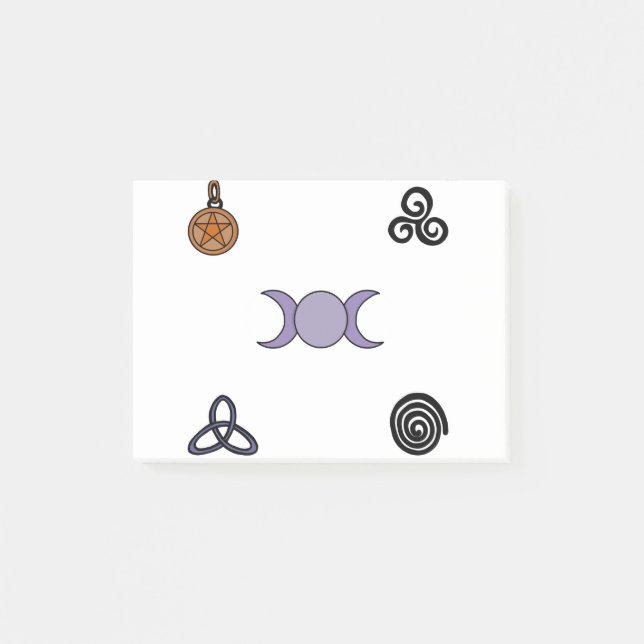 Wiccan and Pagan Symbols Post-it Notes (Front)