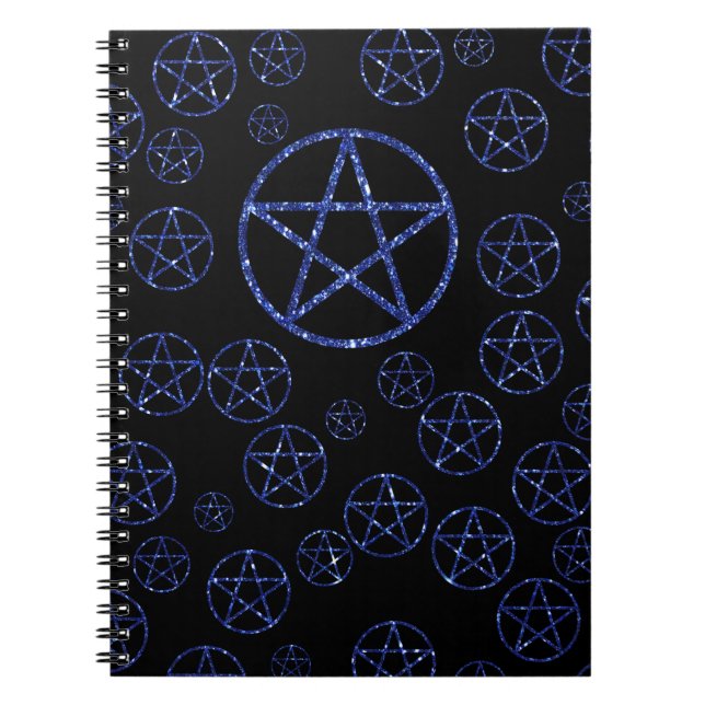 Wiccan Blue Pentacle Journal 80 Lined Pages (Front)