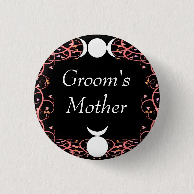 Wiccan God & Goddess Groom's Mother Pin (Front)