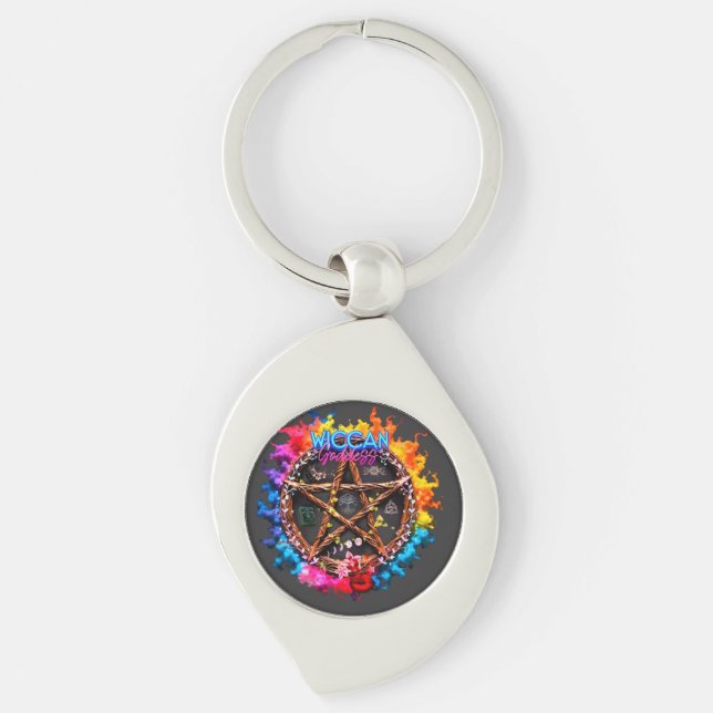 Wiccan Goddess  Key Ring (Front)