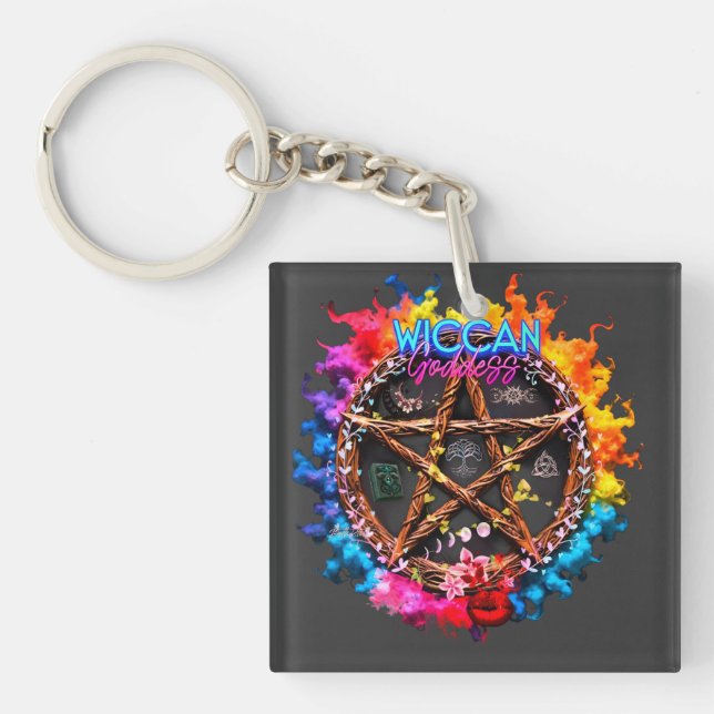 Wiccan Goddess  Key Ring (Front)