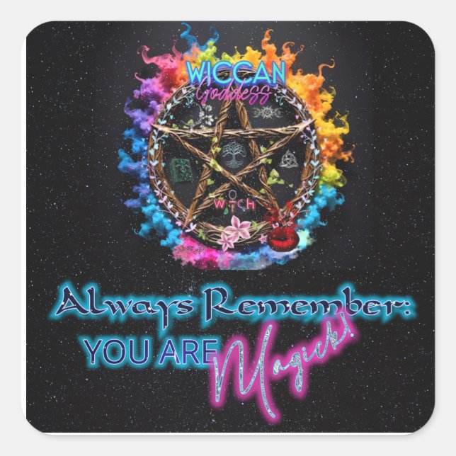 Wiccan Goddess Sticker set (Front)