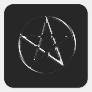 Wiccan Gothic Pentacle    Square Sticker