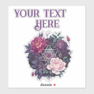 Wiccan Lavender Pyrenees Pentacle Vinyl Sticker