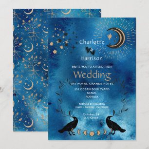 Wiccan Magic Constellation Unusual Wedding Invitation