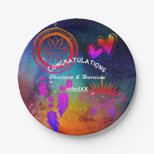 Wiccan Magic Unusual Wedding Paper Plate