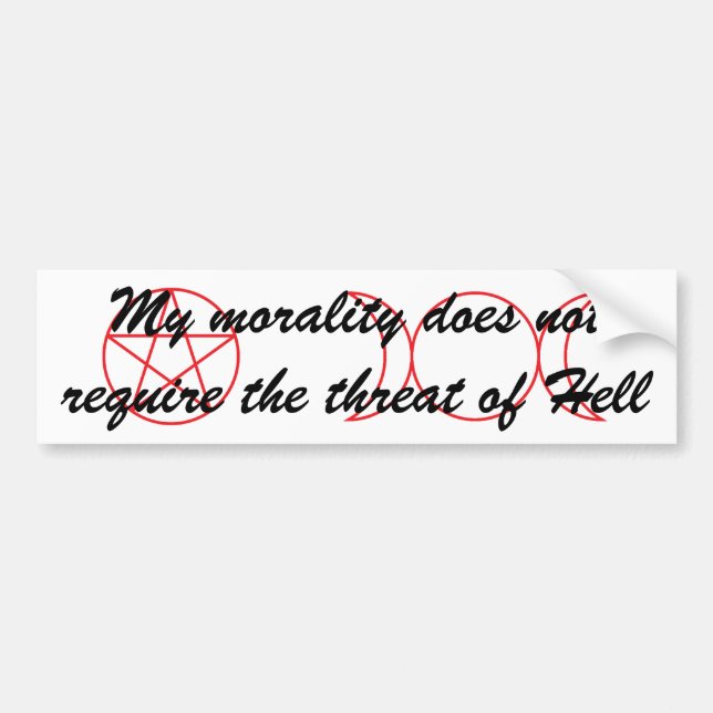 Wiccan Morality Bumper Sticker (Front)