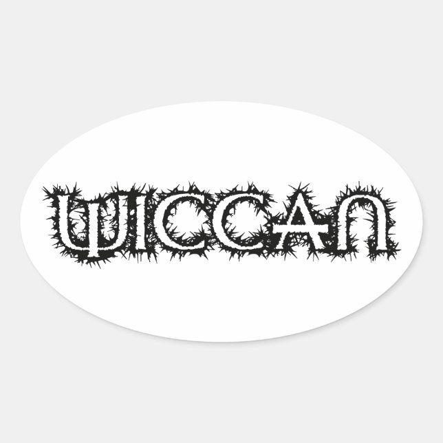 Wiccan Oval Sticker (Front)