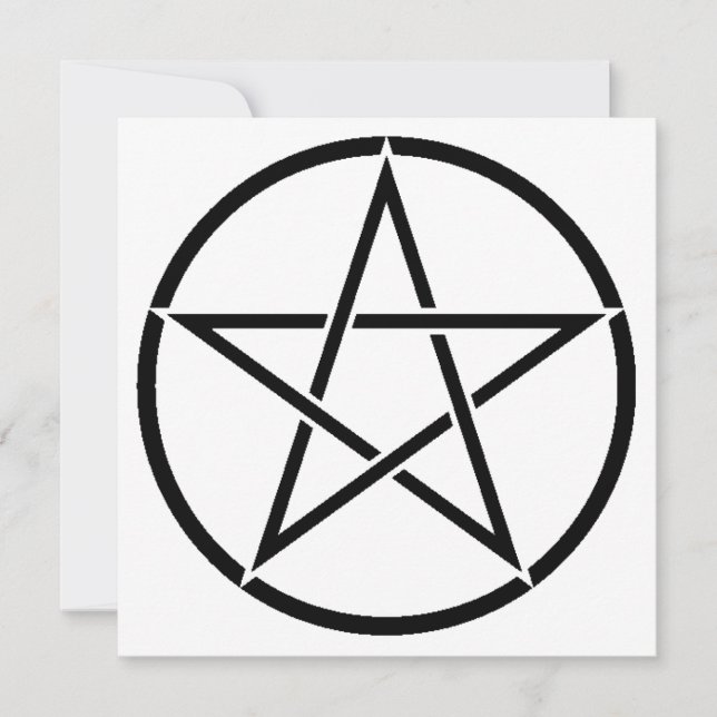 Wiccan Pentacle (Pentagram) Card (Front)