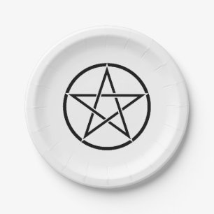 Wiccan Pentacle (Pentagram) Paper Plate