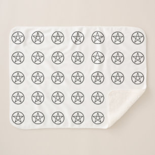 Wiccan Pentacle (Pentagram) Sherpa Blanket
