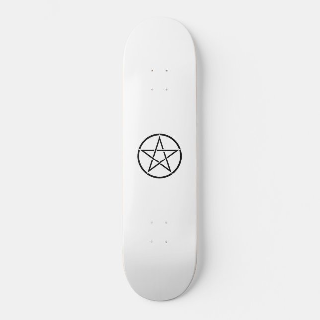 Wiccan Pentacle (Pentagram) Skateboard (Front)