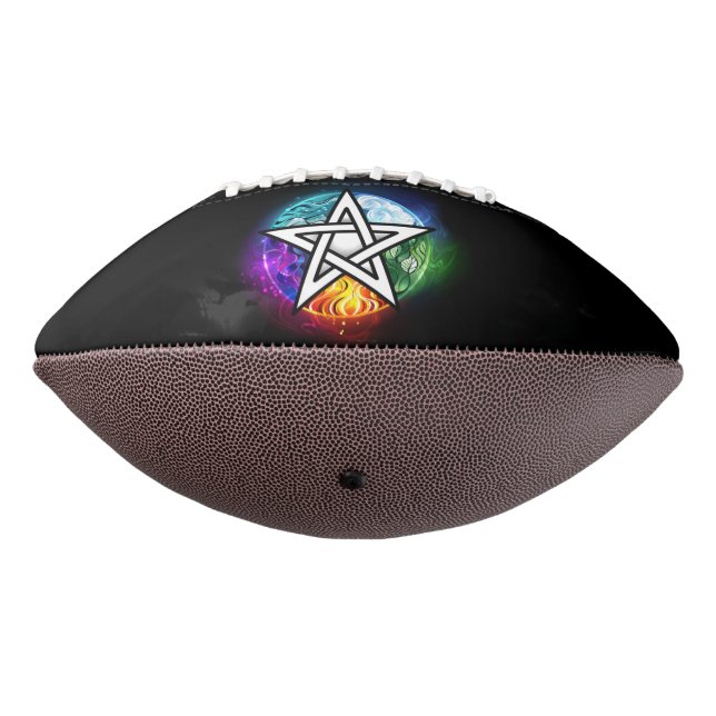Wiccan pentagram american football (Rotated 270)