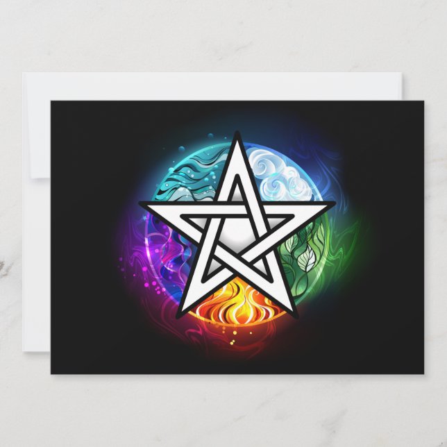 Wiccan pentagram announcement (Front)