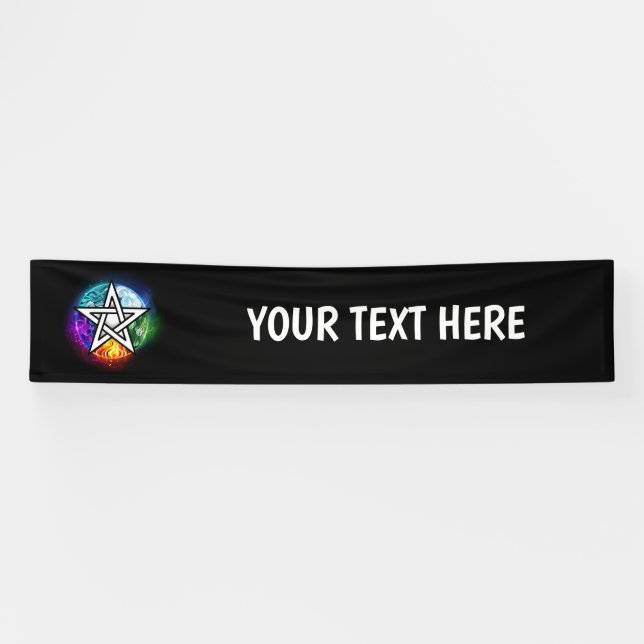 Wiccan pentagram banner (Horizontal)