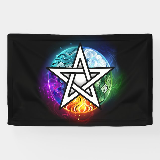 Wiccan pentagram banner (Horizontal)