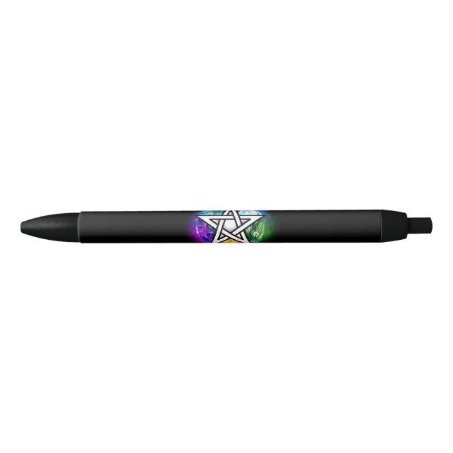 Wiccan pentagram black ink pen (Front)