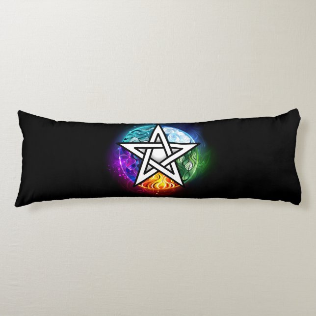 Wiccan pentagram body cushion (Front)