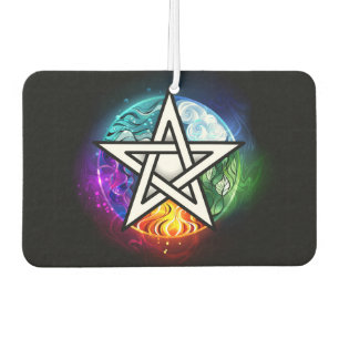 Wiccan pentagram car air freshener