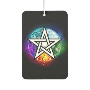 Wiccan pentagram car air freshener