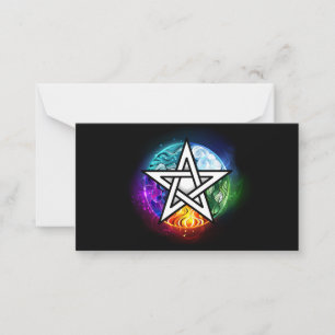 Wiccan pentagram card