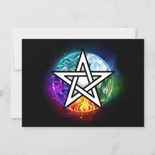 Wiccan pentagram card