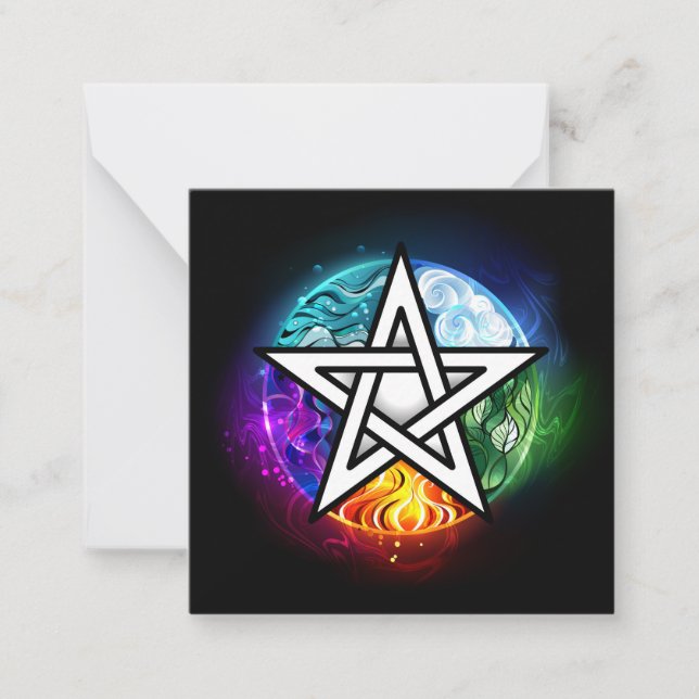Wiccan pentagram card (Front)