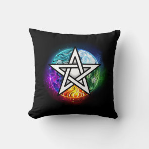 Wiccan pentagram cushion