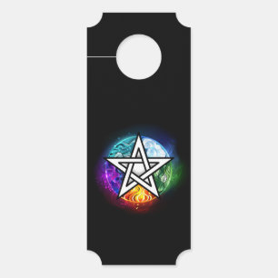 Wiccan pentagram door hanger