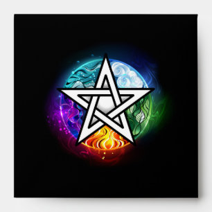 Wiccan pentagram envelope