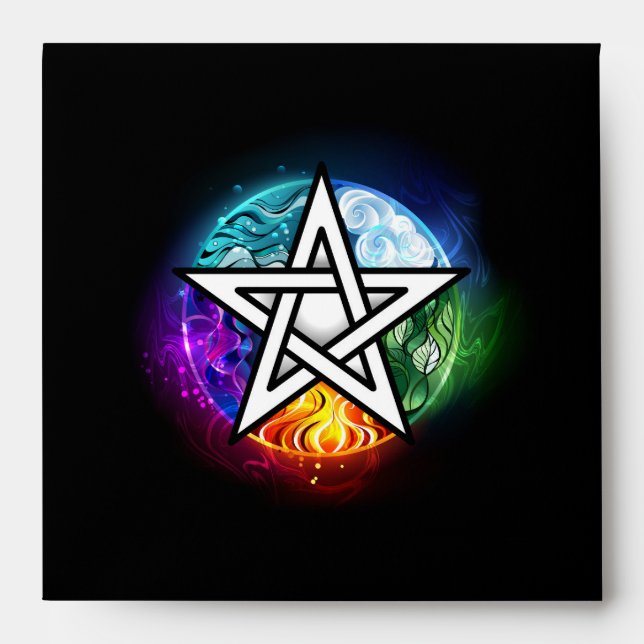 Wiccan pentagram envelope (Front)