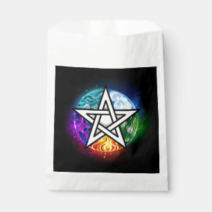 Wiccan pentagram favour bags
