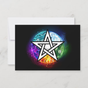 Wiccan pentagram invitation