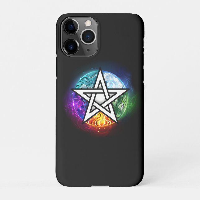 Wiccan pentagram iPhone case (Back)