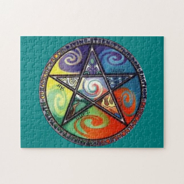 Wiccan Pentagram Jigsaw Puzzle (Horizontal)