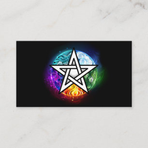 Wiccan pentagram loyalty card