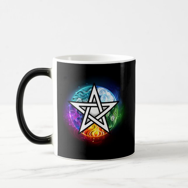 Wiccan pentagram magic mug (Left)