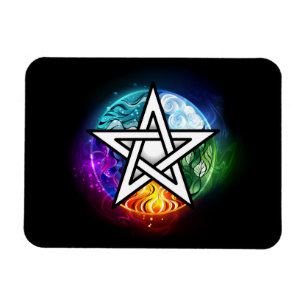 Wiccan pentagram magnet