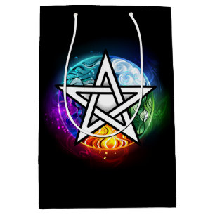 Wiccan pentagram medium gift bag