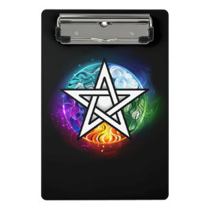 Wiccan pentagram mini clipboard