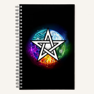 Wiccan pentagram notebook