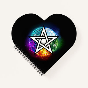 Wiccan pentagram notebook