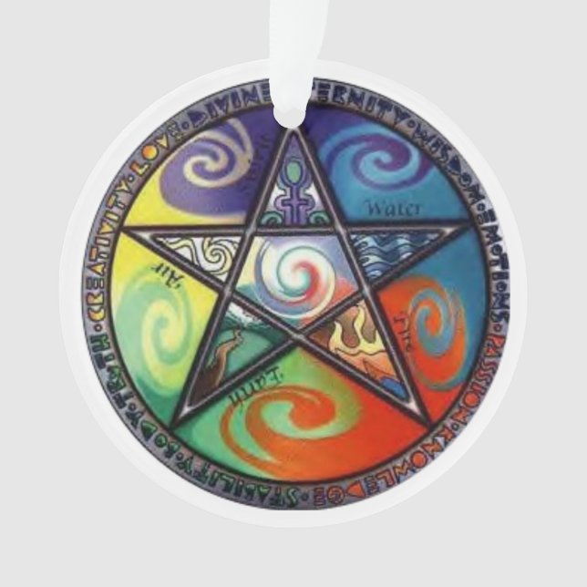 Wiccan Pentagram Ornament (Front)