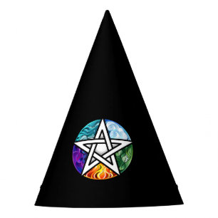 Wiccan pentagram party hat