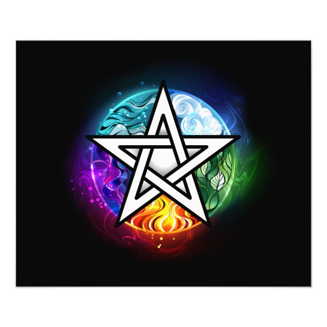 Wiccan pentagram photo print (Front)