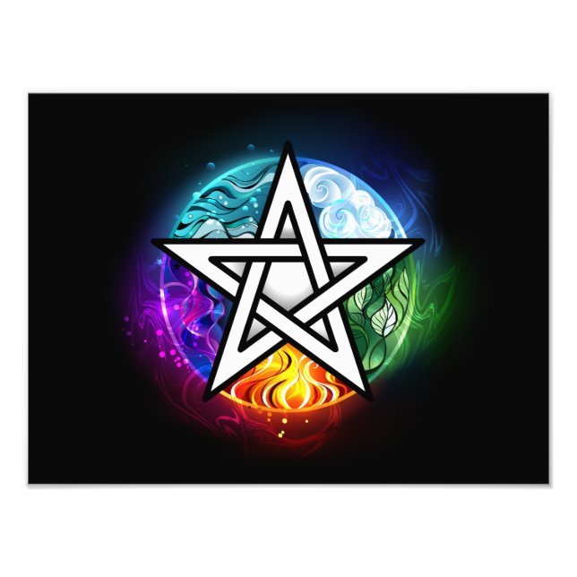 Wiccan pentagram photo print (Front)