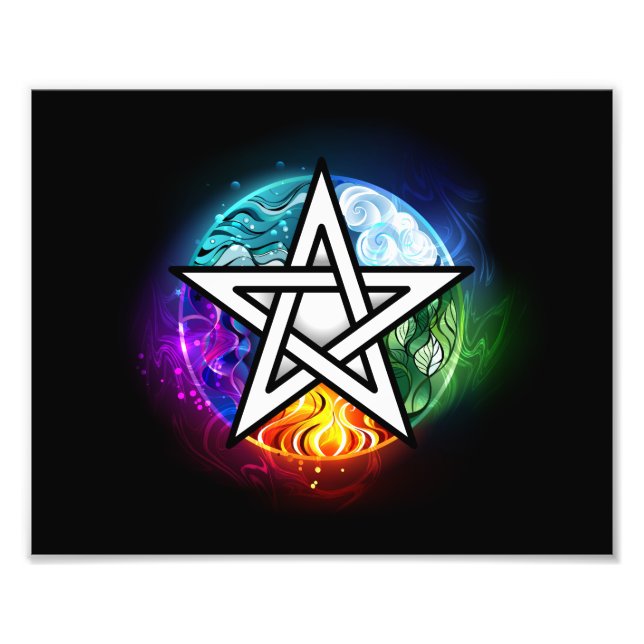Wiccan pentagram photo print (Front)
